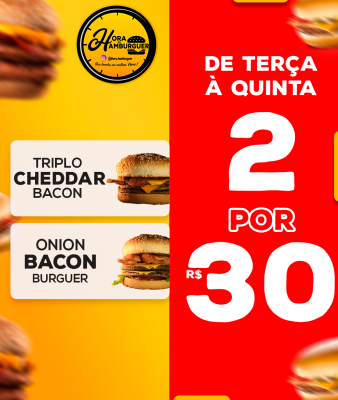1 ONION E 1 TRIPLO 2 LANCHES.